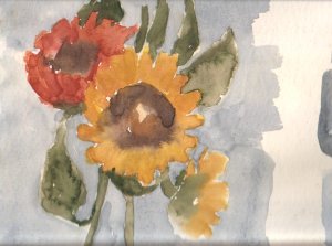 Bild: Sonnenblumen Hand